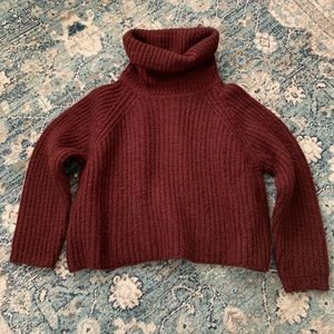 Zara turtle neck cropped sweater Made in Italy